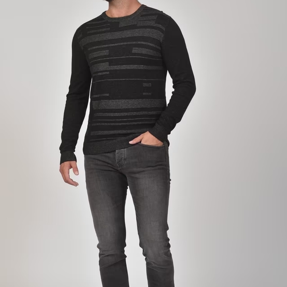 Hugo Boss Charcoal Knit Sweater